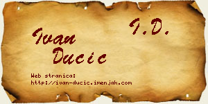 Ivan Dučić vizit kartica